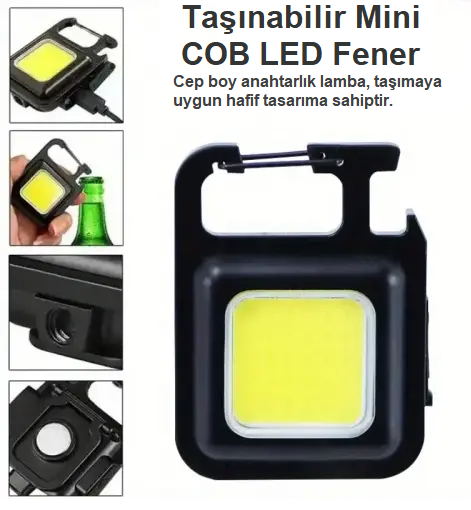 Şarj Edilebilir Lamba El Feneri Mini LED Anahtarlık