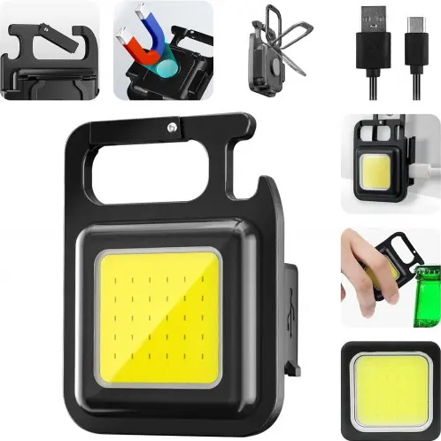 Şarj Edilebilir Lamba El Feneri Mini LED Anahtarlık