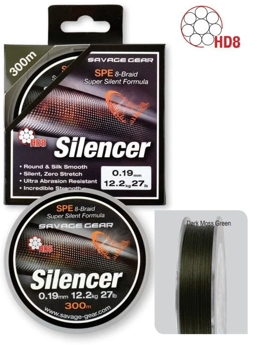 Savage Gear HD8 Silencer Braid 300 mt Green Örgü İp