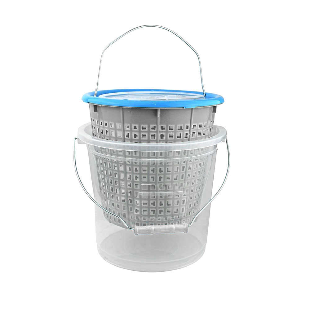 Isora 9 Lt Süzgeçli Şeffaf Balıkçı Kovası